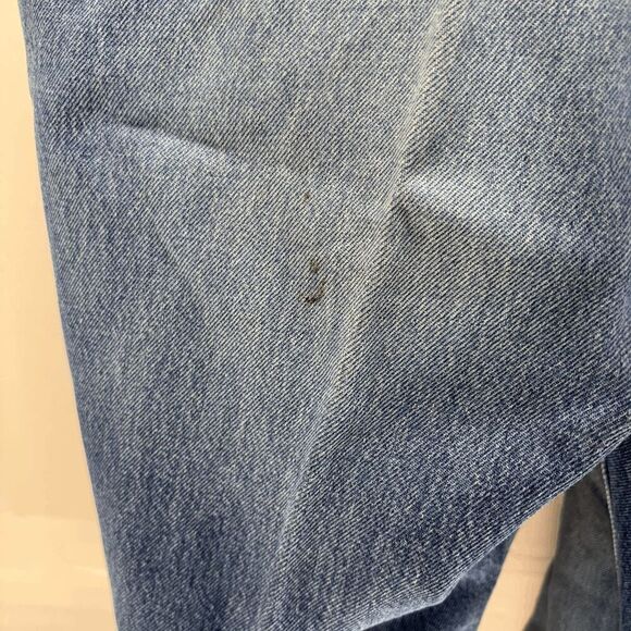 Lands End Jeans Mens 34x32 Blue Straight Leg Denim Faded Square Rigger Loose - Picture 4 of 5